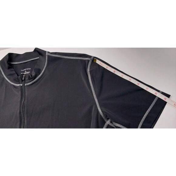 Lands End Mens Large 42-44 Black Athletic Shirt Tee Spandex Blend Lightweight - Picture 9 of 13